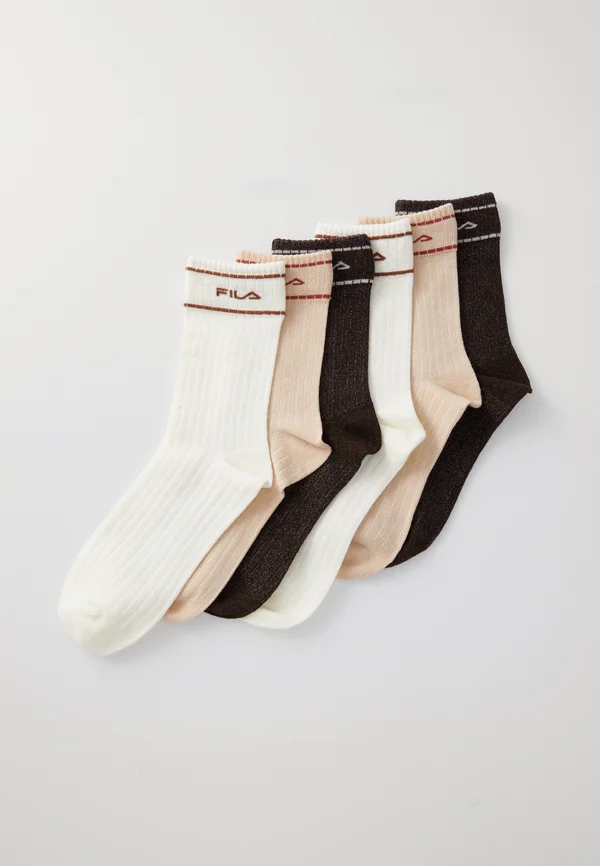 WOMAN WARM SOCKS UNISEX 6 PACK - Socken - cream brown
