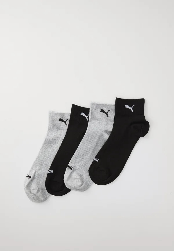 WOMEN QUARTER 4 PACK - Socken - grey melange / black