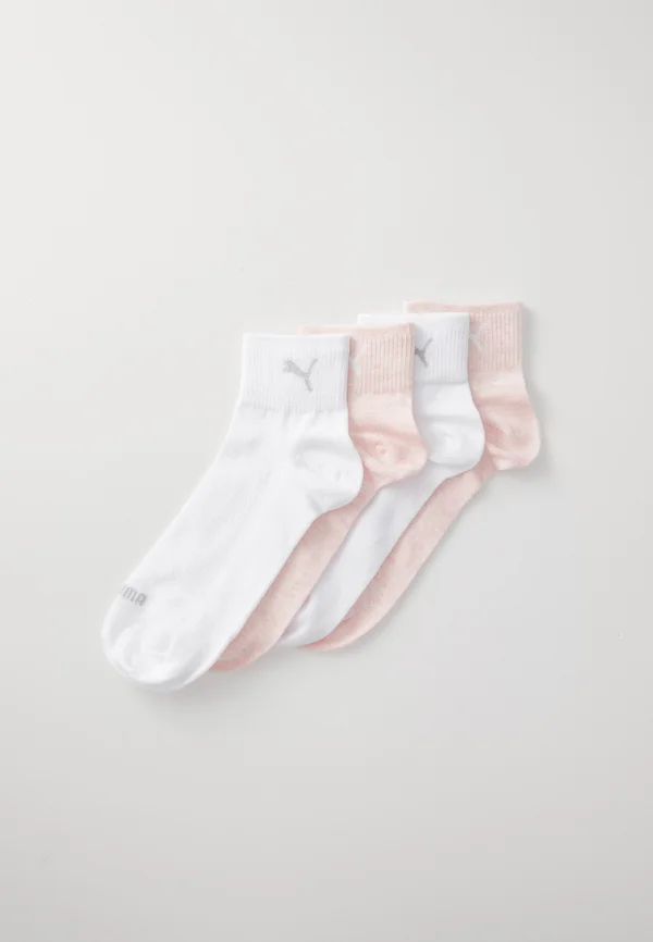 WOMEN QUARTER 4 PACK - Socken - white/pink melange