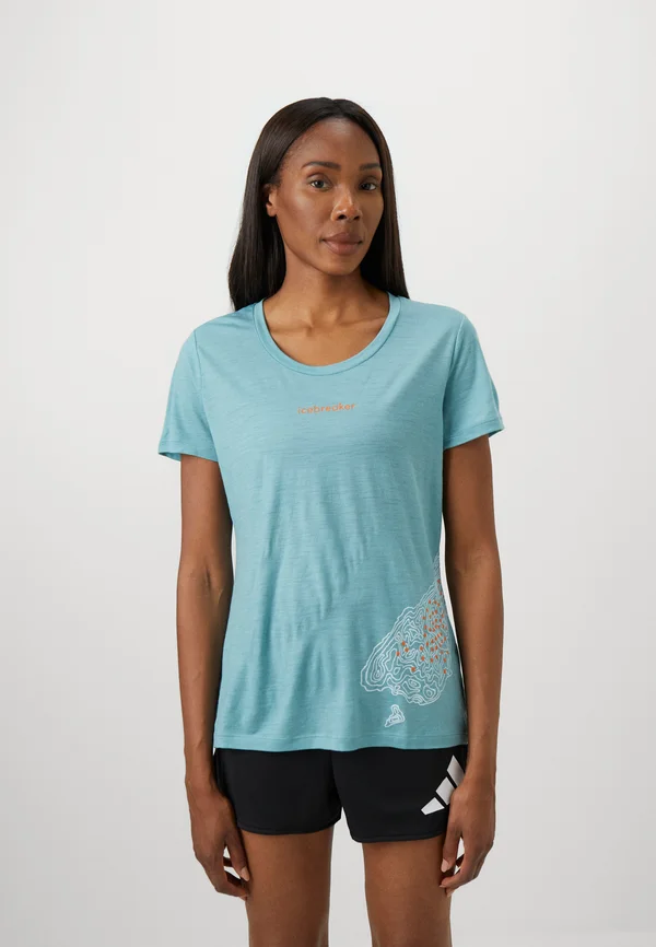 WOMEN TECH LITE SCOOP TEE 30TH ANNIVERSARY - Sport T-Shirt - hydro