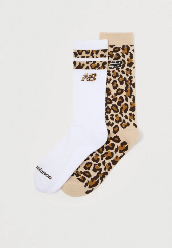 WOMEN'S LEOPARD PRINT SOCKS 2 PACK - Socken - camel/black/grey