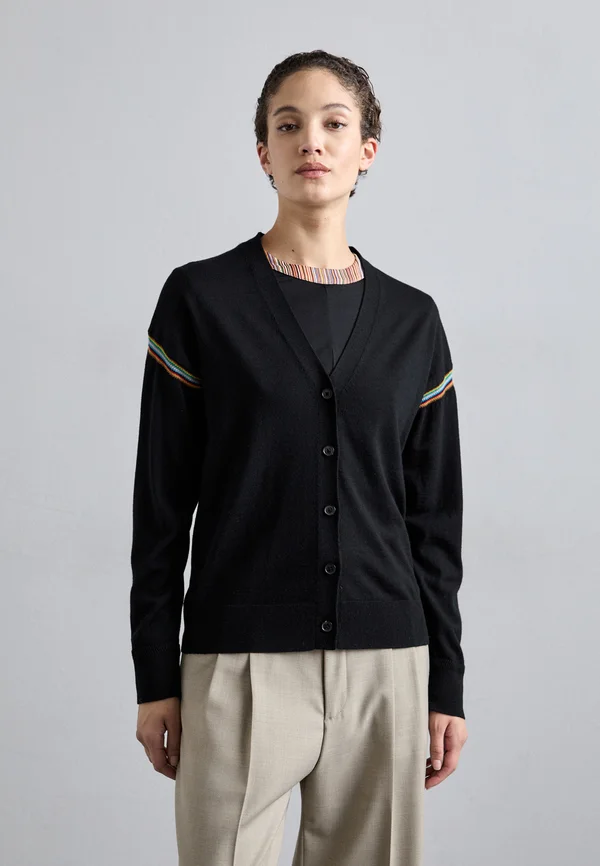 WOMENS CARDI - Strickjacke - black