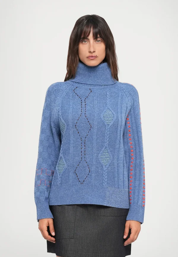 WOMENS ROLL NECK - Strickpullover - blue