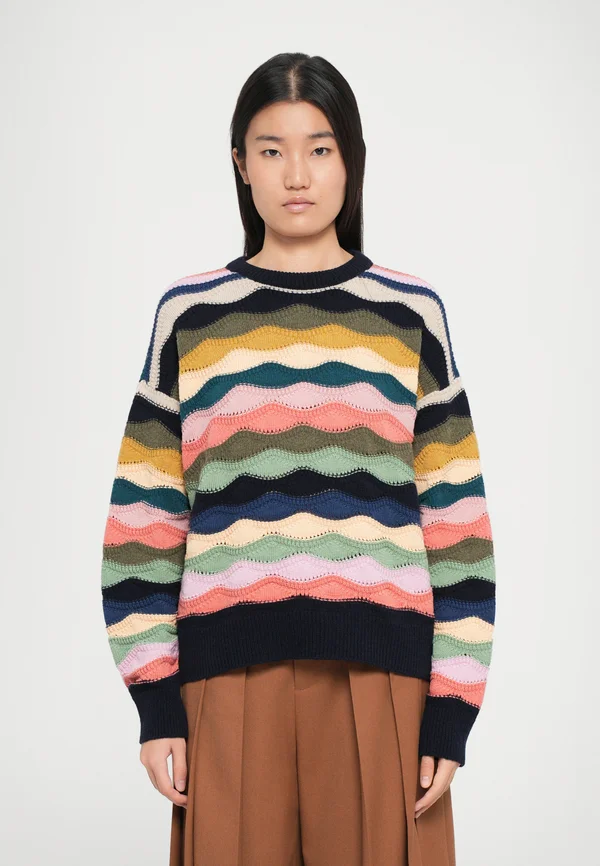 WOMENS SWEATER CREW NECK - Strickpullover - multi-coloured