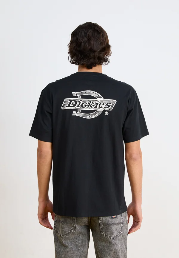 WOOD LOGO TEE - T-Shirt print - black