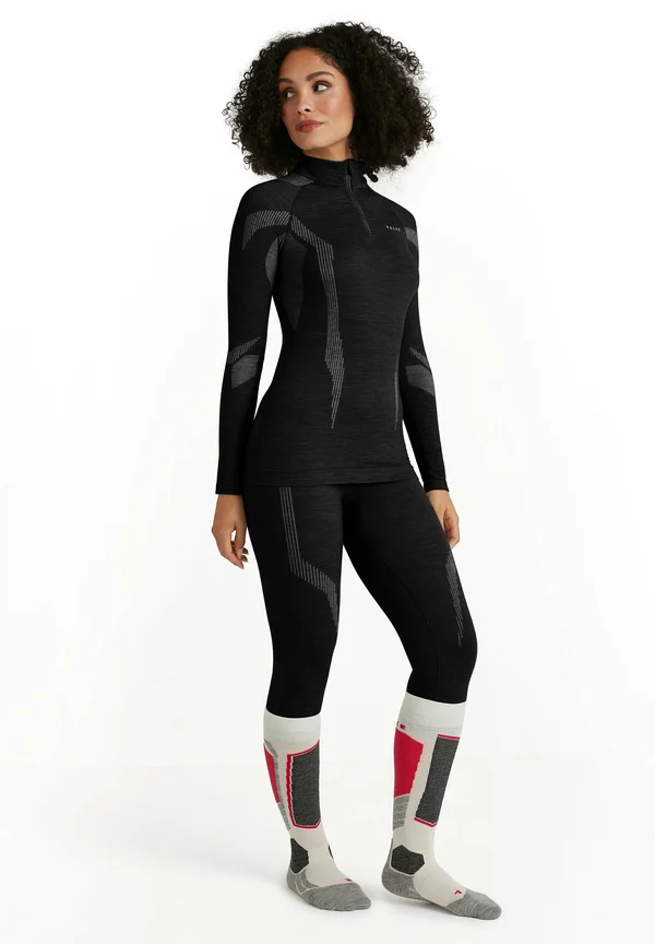 WOOL-TECH HIGH ZIP NECK COLD TO VERY COLD TEMPERATURES - Unterhemd/-shirt - black