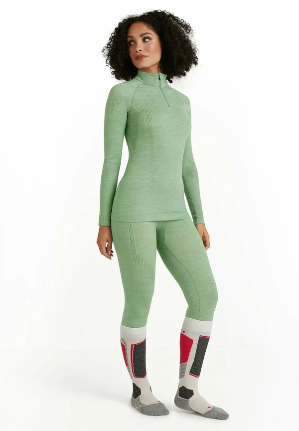 WOOL-TECH HIGH ZIP NECK COLD TO VERY COLD TEMPERATURES - Unterhemd/-shirt - quiet green