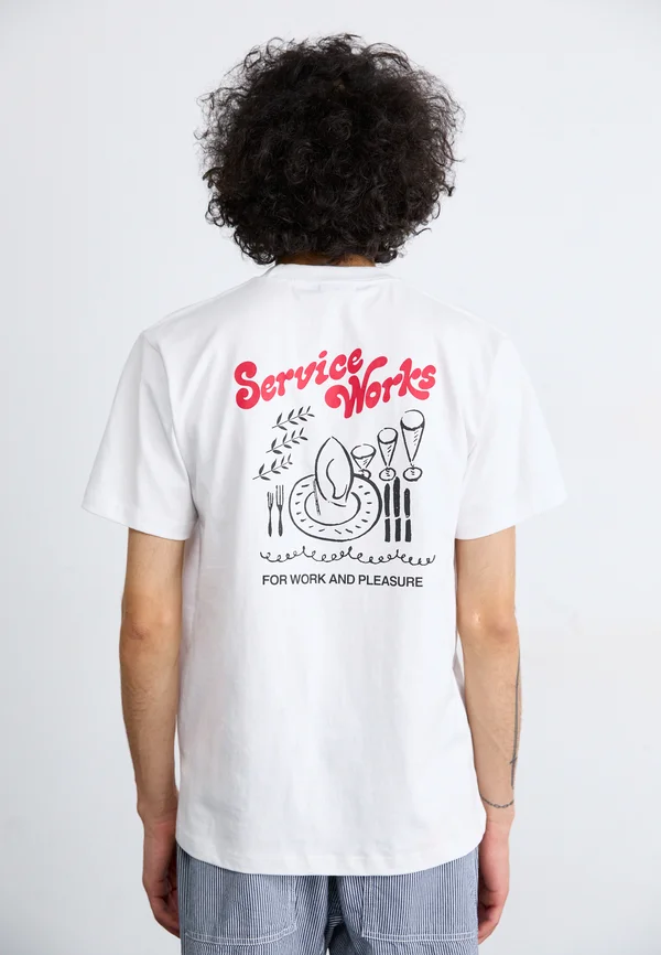WORK + PLEASURE TEE - T-Shirt print - white