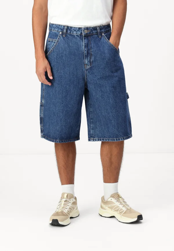 WORKER - Jeans Shorts - mid blue