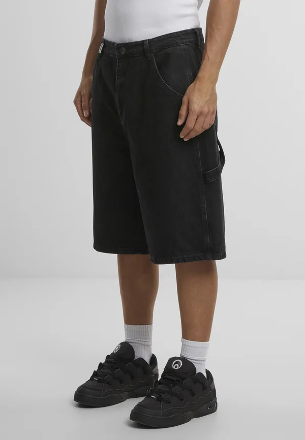 WORKER - Jeans Shorts - washed black