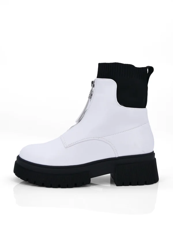 WORKER - Plateaustiefelette - weiss