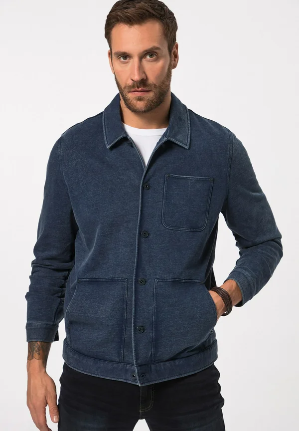 WORKER STYLE VINTAGE LOOK - Leichte Jacke - dark blue denim