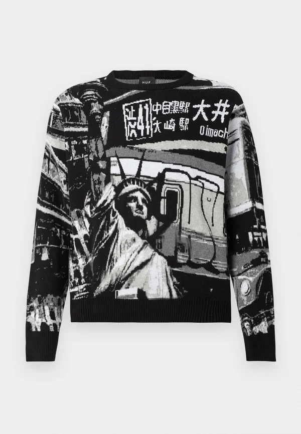 WORLDWIDE COMMUTER SWEATER UNISEX - Strickpullover - black