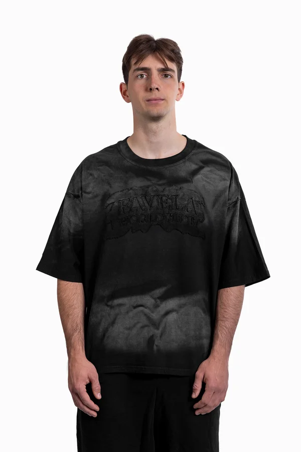 WORLDWIDE PATCH UNISEX - T-Shirt print - black washed