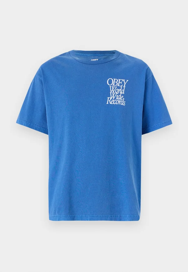 WORLDWIDE RECORDS UNISEX - T-Shirt print - electric indigo