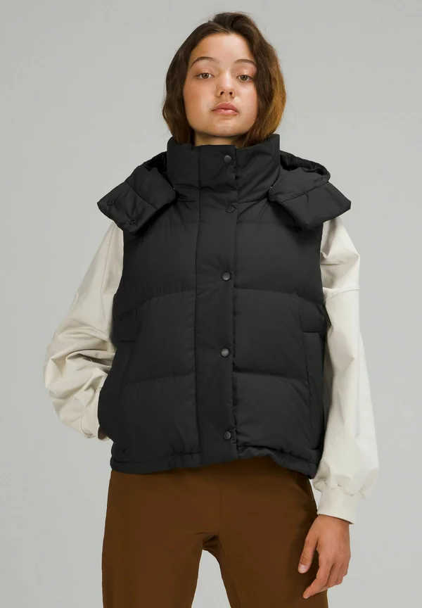 WUNDER PUFF CROPPED - Weste - black