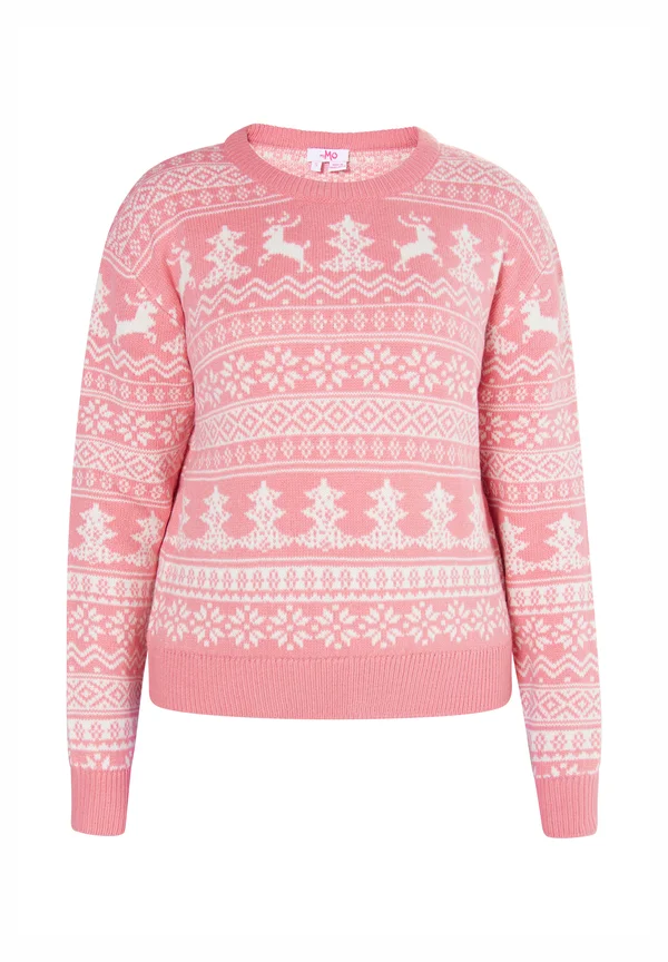 X-MAS - Strickpullover - pink weiss