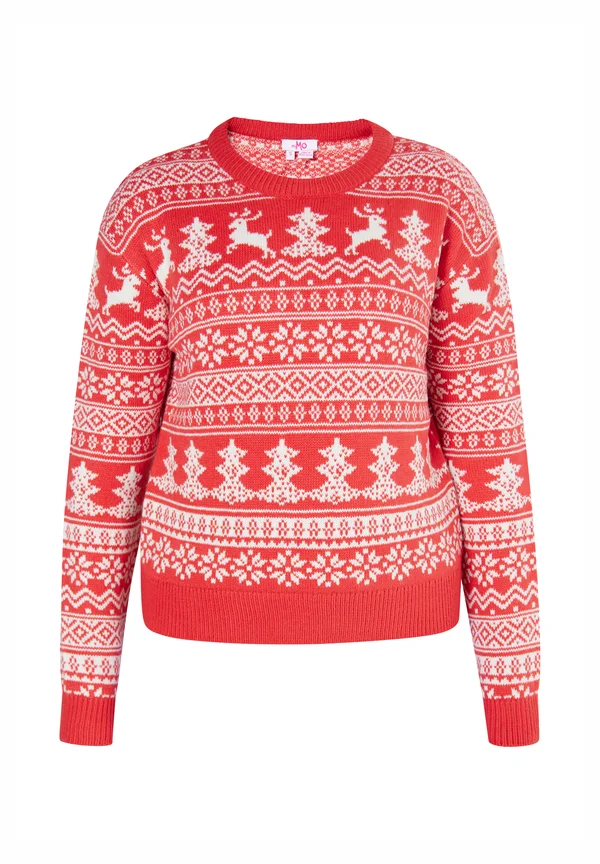 X-MAS - Strickpullover - rot weiss