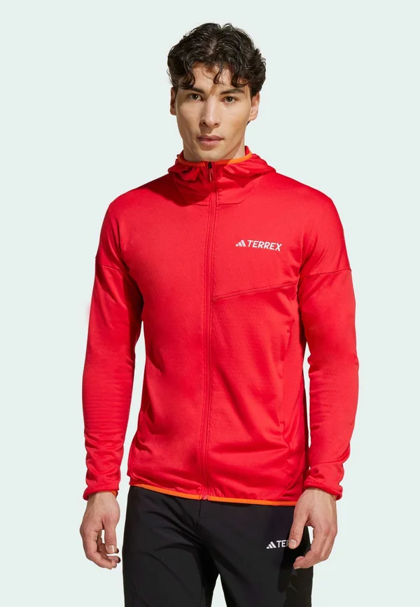 XPERIOR CLIMAWARM LIGHT HOODED - Fleecejacke - pure ruby
