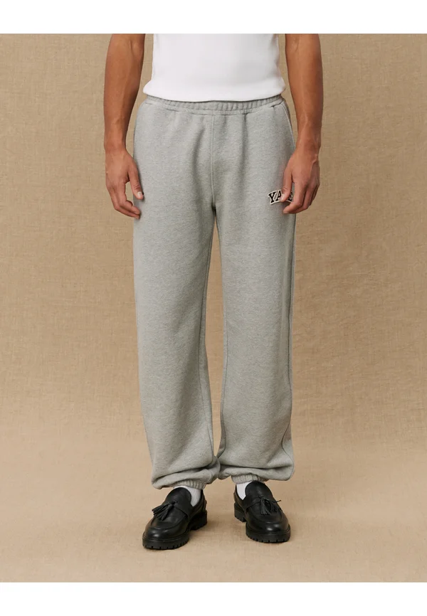 YALE UNISEX - Jogginghose - light grey melange/black