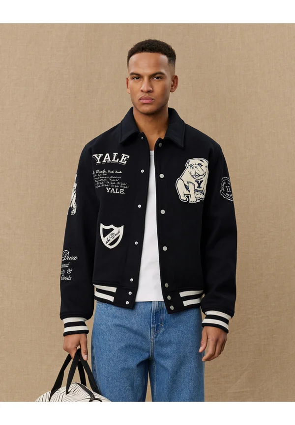 YALE VARSITY JACKET UNISEX - Bomberjacke - black