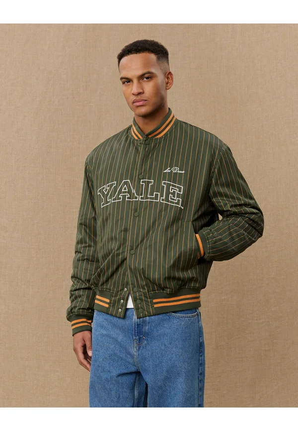 YALE VARSITY TECH JACKET UNISEX - Bomberjacke - duffel bag green/golden yellow
