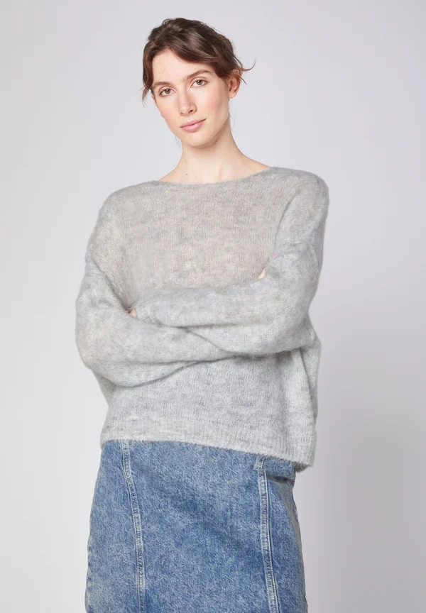 YAN - Strickpullover - gris chine