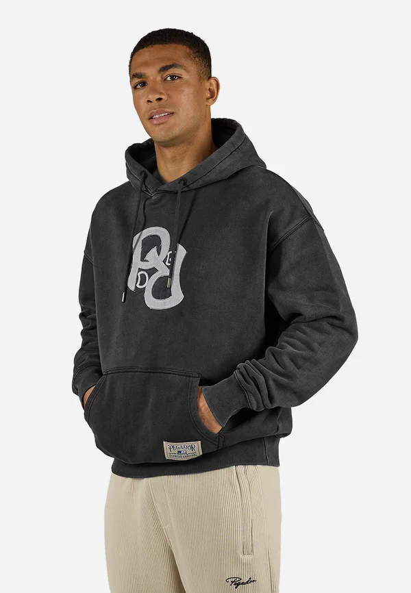 YANFER HOODIE - Kapuzenpullover - vintage black