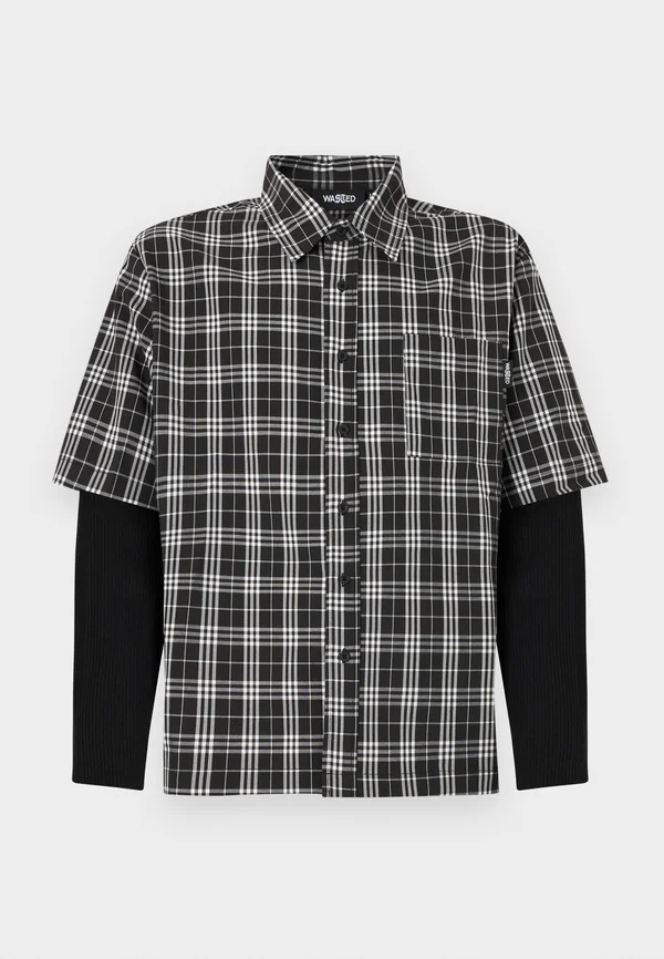 YARD TARTAN AGE UNISEX - Hemdbluse - black/white