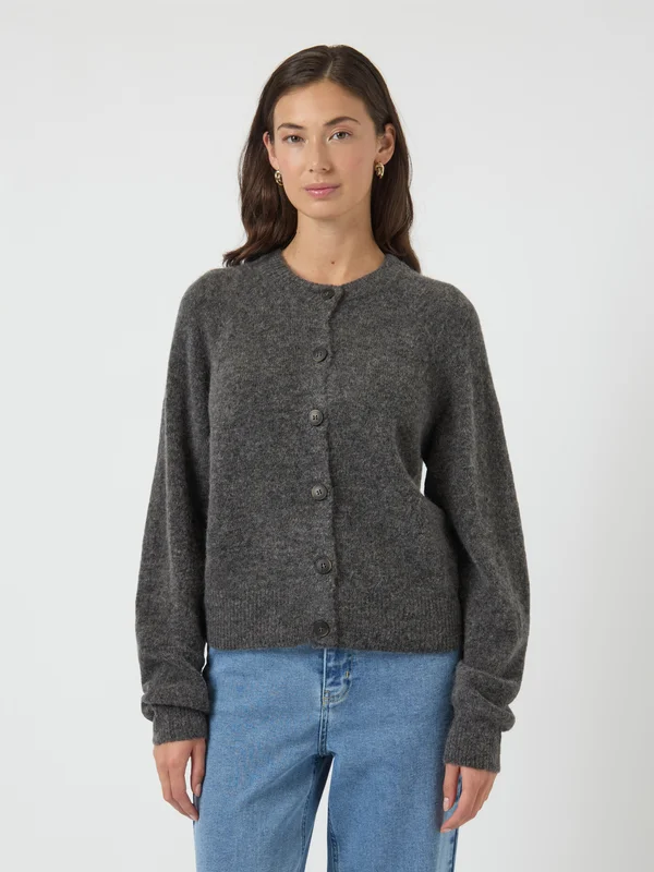 YASJOHI - Strickjacke - medium grey melange