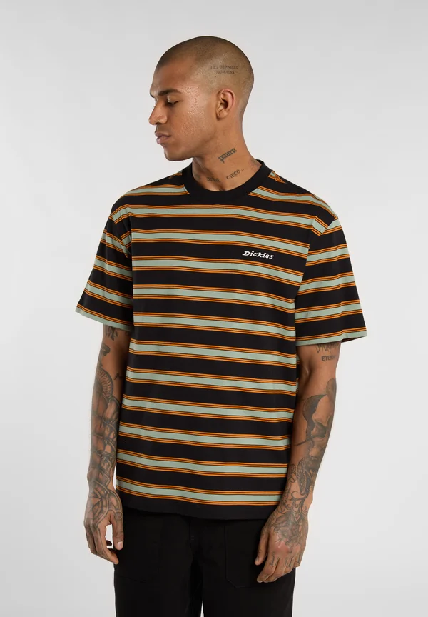 YORK STRIPE TEE - T-Shirt print - black