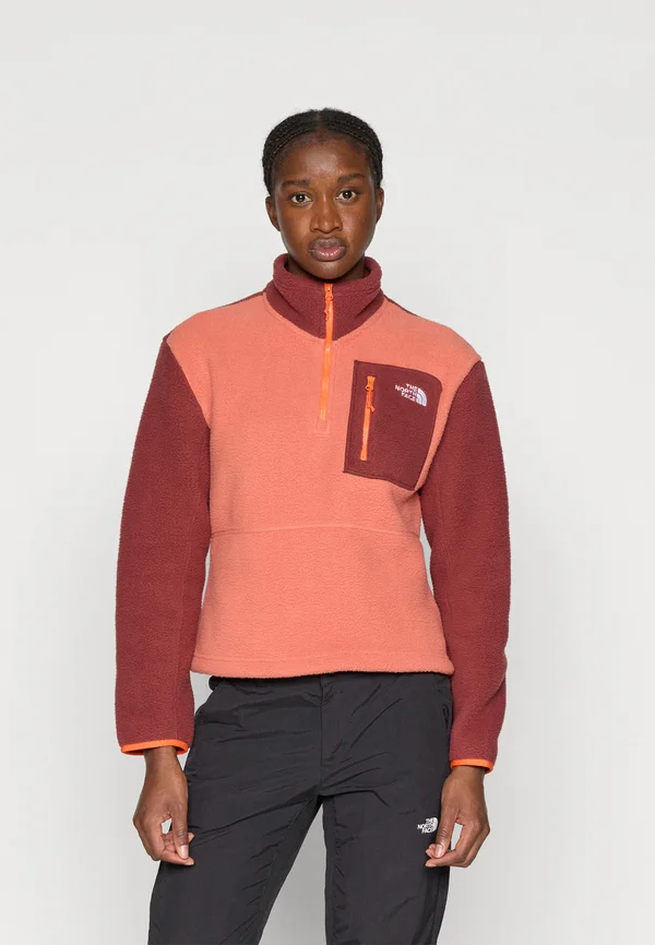 YUMIORI 1/4 ZIP - Fleecepullover - mars dust/sumac/solar flare