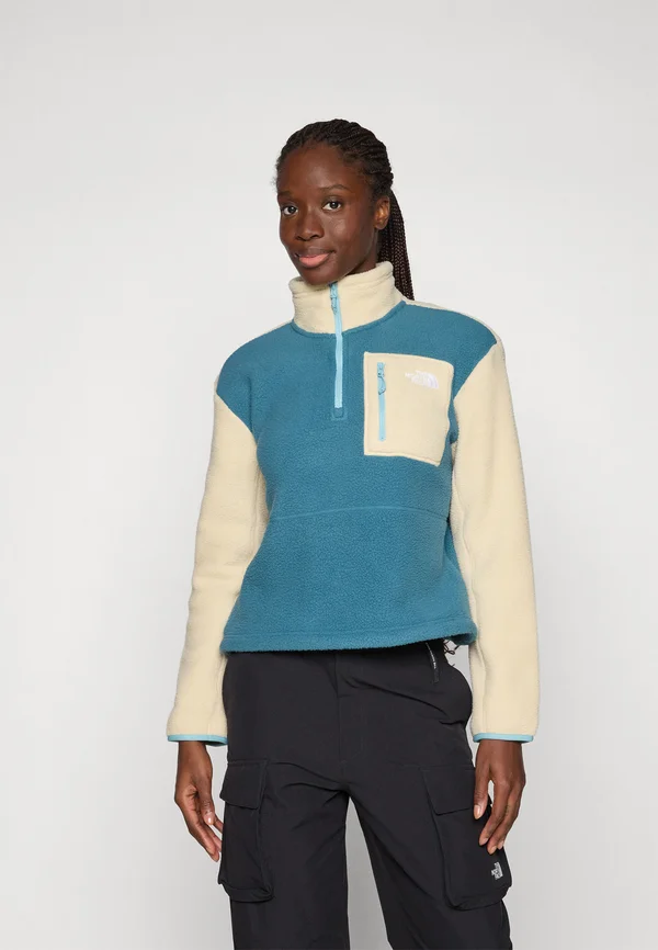 YUMIORI 1/4 ZIP - Fleecepullover - space/gravel/blue eclipse