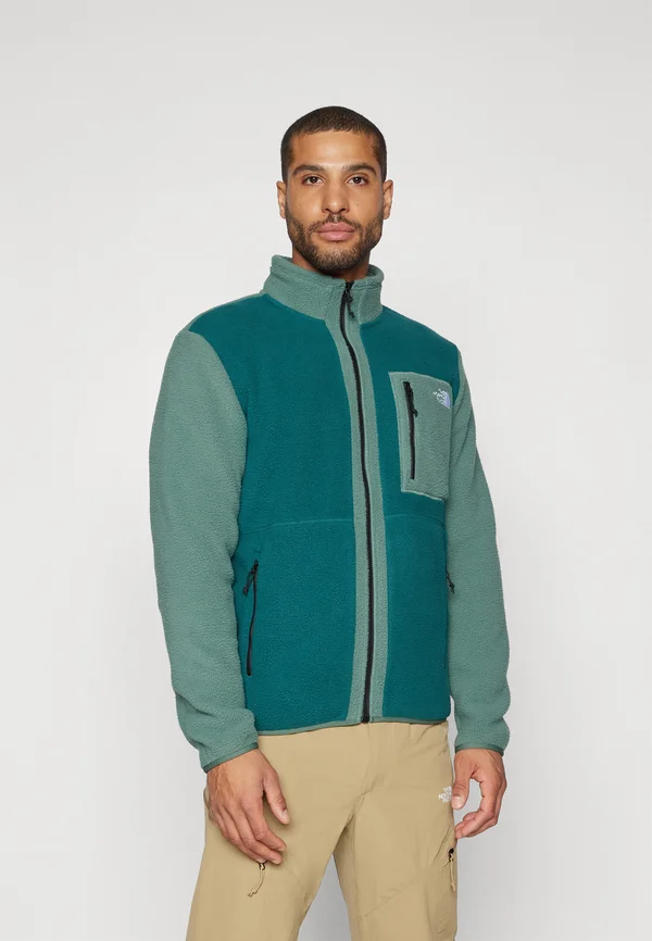 YUMIORI FULL ZIP - Fleecejacke - deep nori/duck green/black
