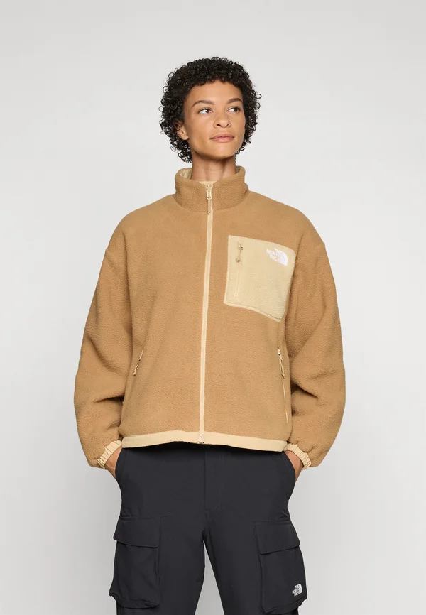 YUMIORI REVERSIBLE JACKET - Fleecejacke - khaki stone/utility brown