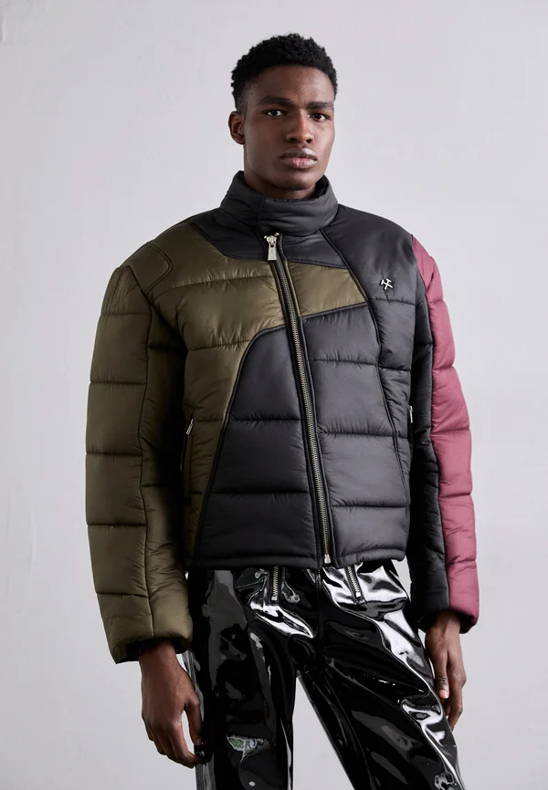 ZAMAN - Winterjacke - khaki/black/burgundy