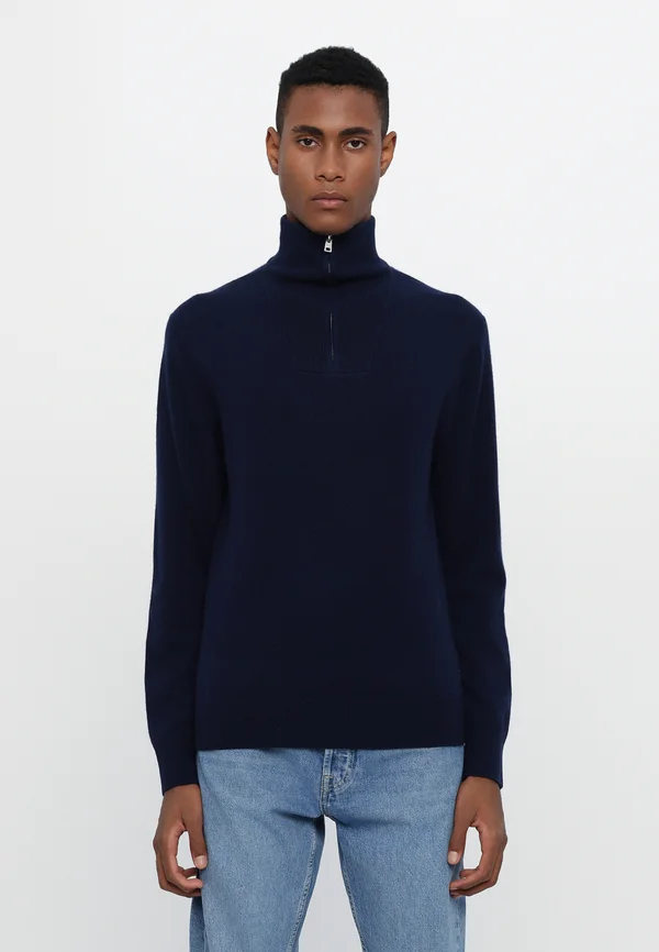 ZIP COLLAR SWEATER - Strickpullover - navy