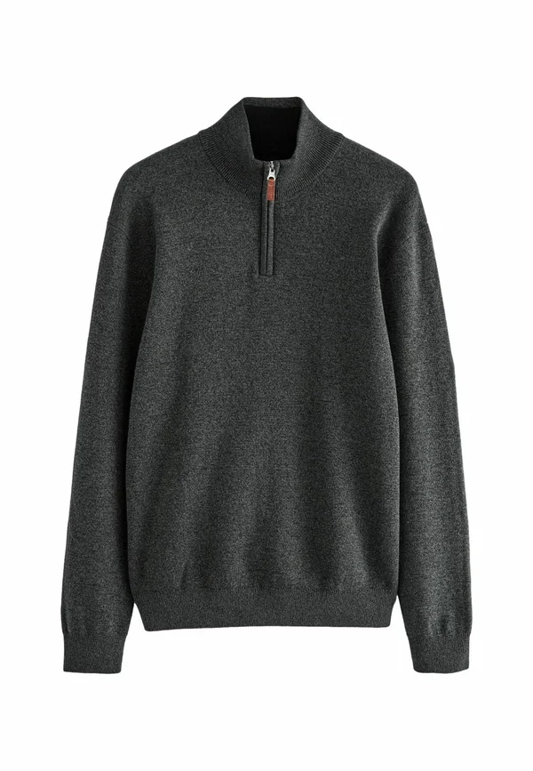 ZIP NECK REGULAR FIT - Strickpullover - charcoal grey
