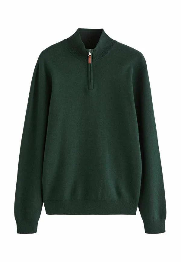 ZIP NECK REGULAR FIT - Strickpullover - dark green