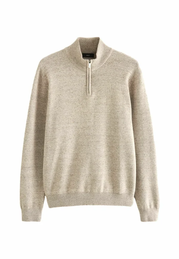 ZIP NECK REGULAR FIT - Strickpullover - ecru