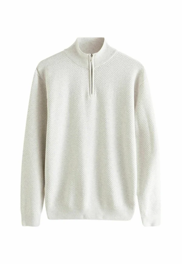 ZIP NECK - Strickpullover - ecru