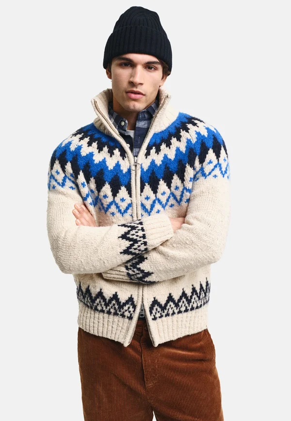 ZIP - Strickjacke - cream