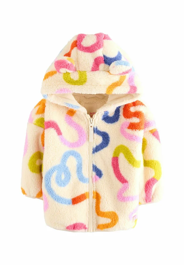 ZIP THROUGH - Fleecejacke - cream rainbow squiggle