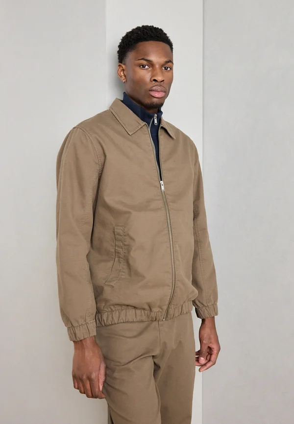 ZIP THROUGH OVERSHIRT - Übergangsjacke - dark stone