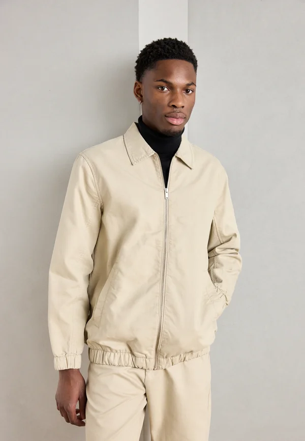 ZIP THROUGH OVERSHIRT - Übergangsjacke - light stone