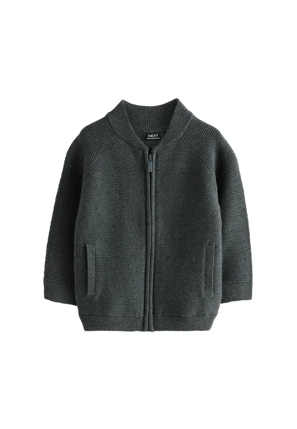 ZIP THROUGH  STANDARD - Strickjacke - charcoal grey