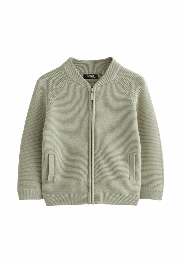 ZIP THROUGH  STANDARD - Strickjacke - sage green