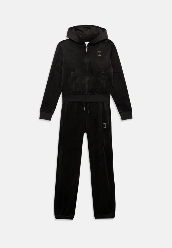 ZIP THRU HOOD RELAXED JOG SET - Jogginghose - jet black