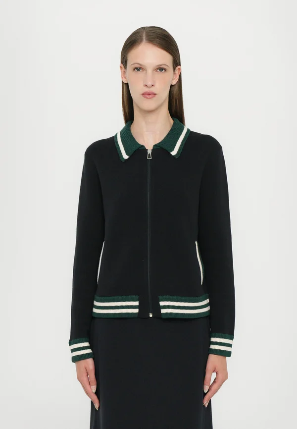 ZIP THRU - Strickjacke - dark blue