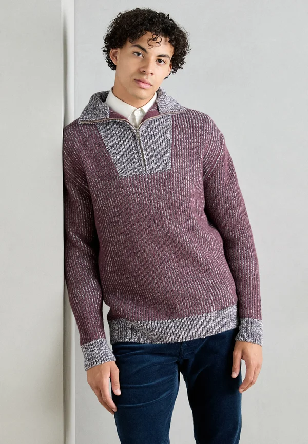 ZIP TROYER SWEATER - Strickpullover - purple sky